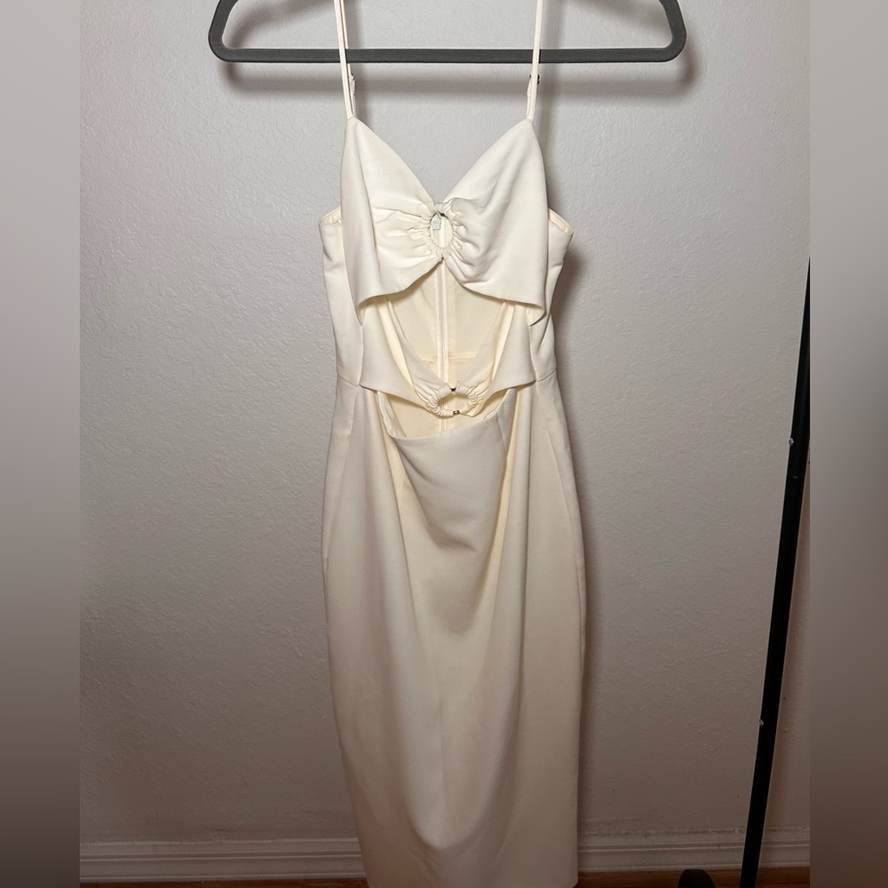 Gianni Bini White Midi Dress - Picture 3 of 10